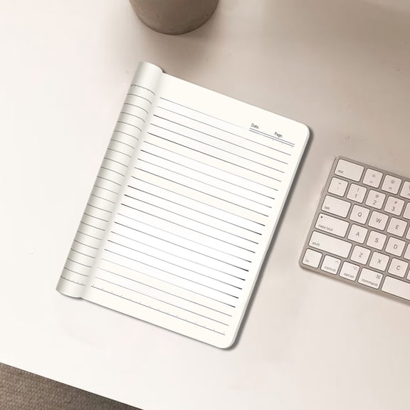 A5 Kraft Paper Notebook, 60 Pages Lined Journal, Soft Cover Student Memo Pad for Reading Notes, Diary, School, Office Writing