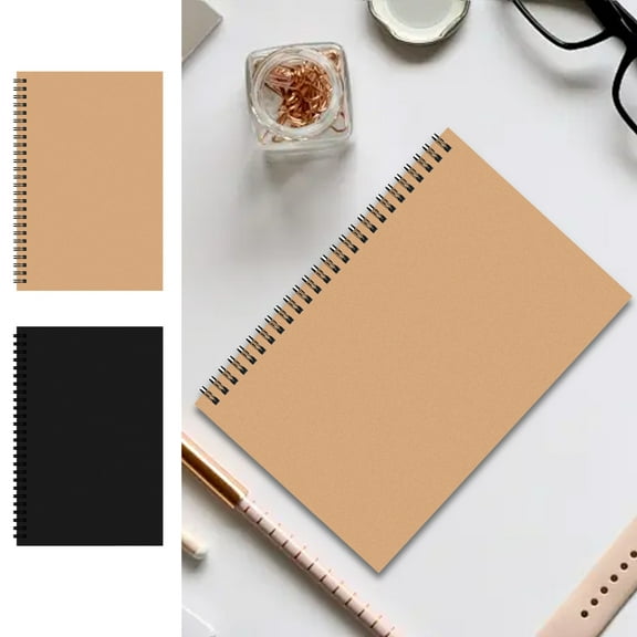 A5 Kraft Paper Notebook | Durable Eco-Friendly Journal | Yellow Cover | Horizontal Ruled Lined Pages | Portable Lightweight Design | 20.5x14cm | 1 Pack | Versatile Writing Notes Planner