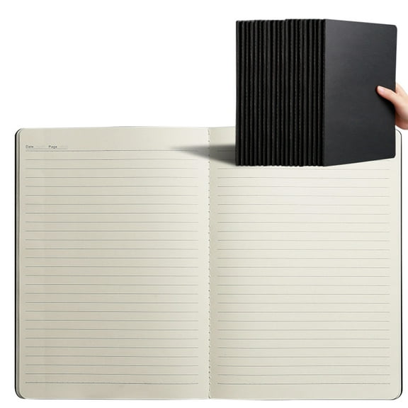 A5 Kraft Paper Notebook Horizontal Line Journal Writing Pad Lightweight Portable Eco Friendly Smooth Writing Durable Binding, for journaling study notes business meetings travel writing recording