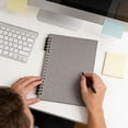 thumbnail image 1 of A5 Large Spiral Notebooks, 8.4" x 5.7" Large Notebooks for Work College Checkered Journaling Notebooks, Soft Cover Transparent Ring Binds Notebook for Office,Study and Notes, 1 of 6