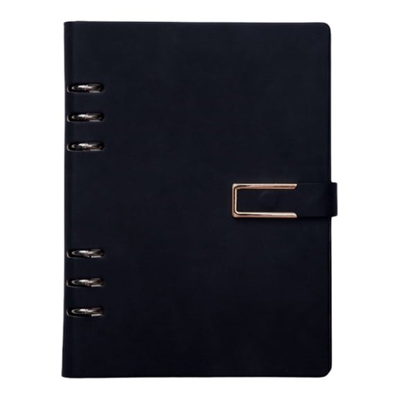 A5 Leather Planner, 6-Ring Refillable Notebook, for Back to School, Classroom, Office and Daily Use, by Cosmug, Color C