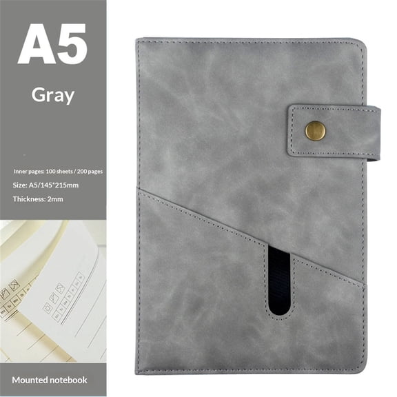 A5 Lined Leather Journal Notebook,Hardcover Journal Set with Pen and Gift Box,100Pages 80gsm Thick Ruled Paper Daily Diary for Men Women School,Travel,Business,Work,