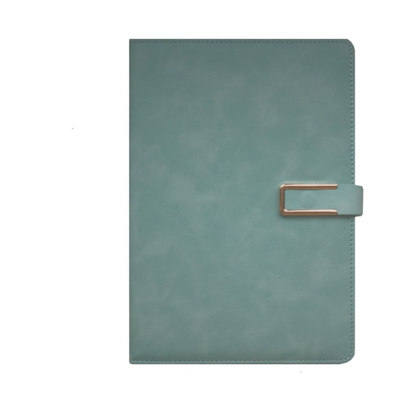 A5 Lined Leather Journal with Pen Holder, 200Pages Durable Hardcover Notebook with Magnetic Buckle, Thick Daily Diary for Men and Women, Gift for Home Office Business Travel, 1Pc(Green,9.8x6.7")