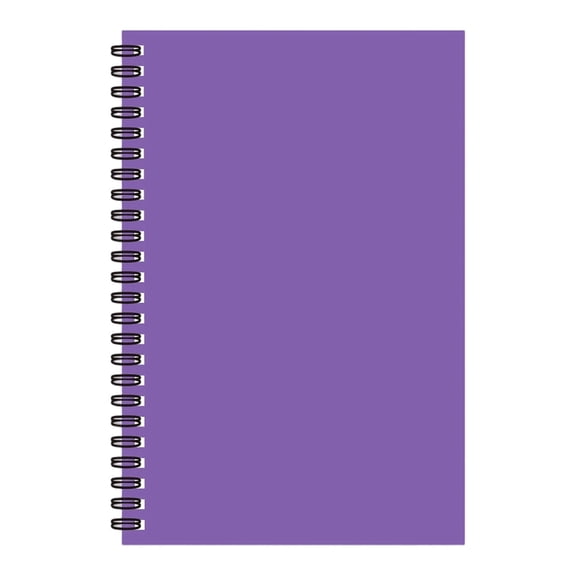 A5 Lined Spiral Notebook, Cosmug Kraft Cover Writing Journal, Ruled Page Memo Pad, for Daily Recording, Office Drafting and Project Draft Use, Violet