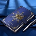 thumbnail image 1 of A5 Lockable Notebook with Brass Combination Lock – 100g Cream Dowling Paper Waterproof Faux Leather Journal with Card Slot Ribbon Bookmark Thread Bound Lay Flat Design, 1 of 6