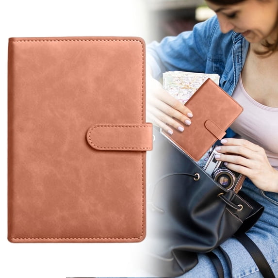 A5 Magnetic Buckle Closure Notebook, Thickened Softcover Sewed Notebook, Smooth Writing, Portable for office Meeting Notes, Class Study, Daily Journal and Business Record Keeping (Brown)