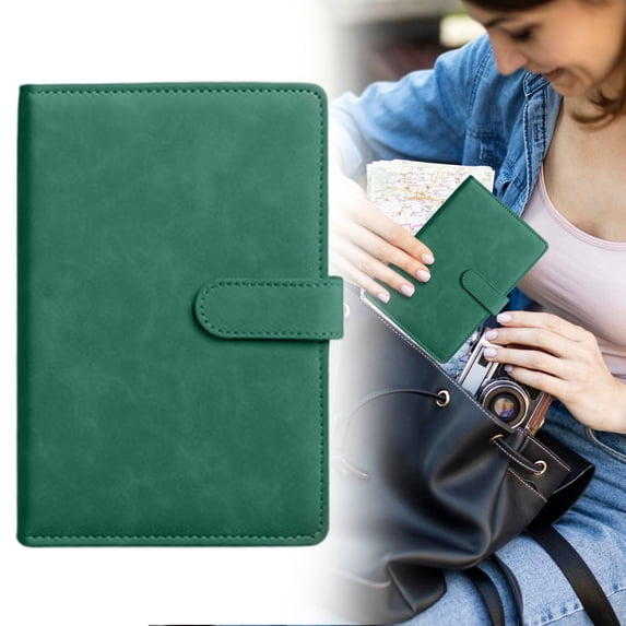 A5 Magnetic Buckle Closure Notebook, Thickened Softcover Sewed Notebook, Smooth Writing, Portable for office Meeting Notes, Class Study, Daily Journal and Business Record Keeping (Green)