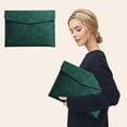 thumbnail image 1 of A5 Magnetic Closure Faux Leather Document Folder, Large Capacity File Organizer Holds Up to 100 Sheets, Portable Business Portfolio for Office or School, 1 of 6