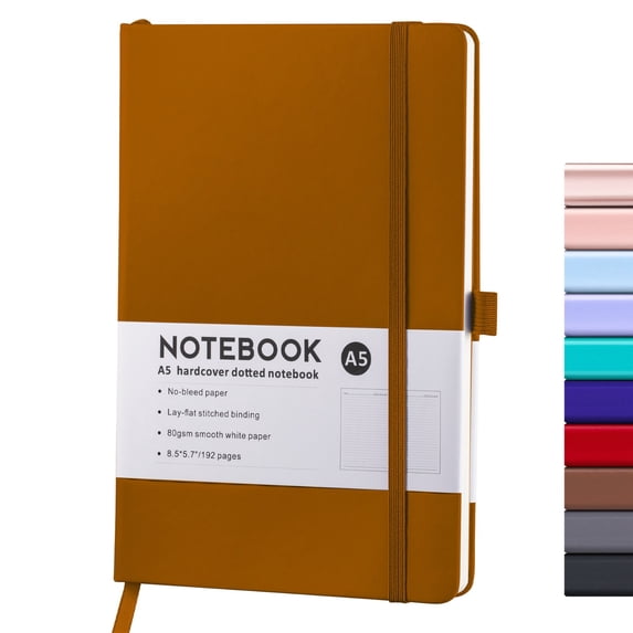 A5 Notebook Ecohintz Premium A5 Leather Notebook – 100Gsm Ruled Thick Paper with Inner Pocket | Classic Hardcover for Professional Use (1Pc), Journal Notebook, B