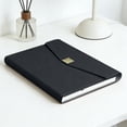 thumbnail image 1 of A5 Notebook | Faux Leather Cover with Metal Binder Rings | 128 Sheets 80g White Paper | 8.3x5.7 Inches | Business & Office Use, 1 of 6
