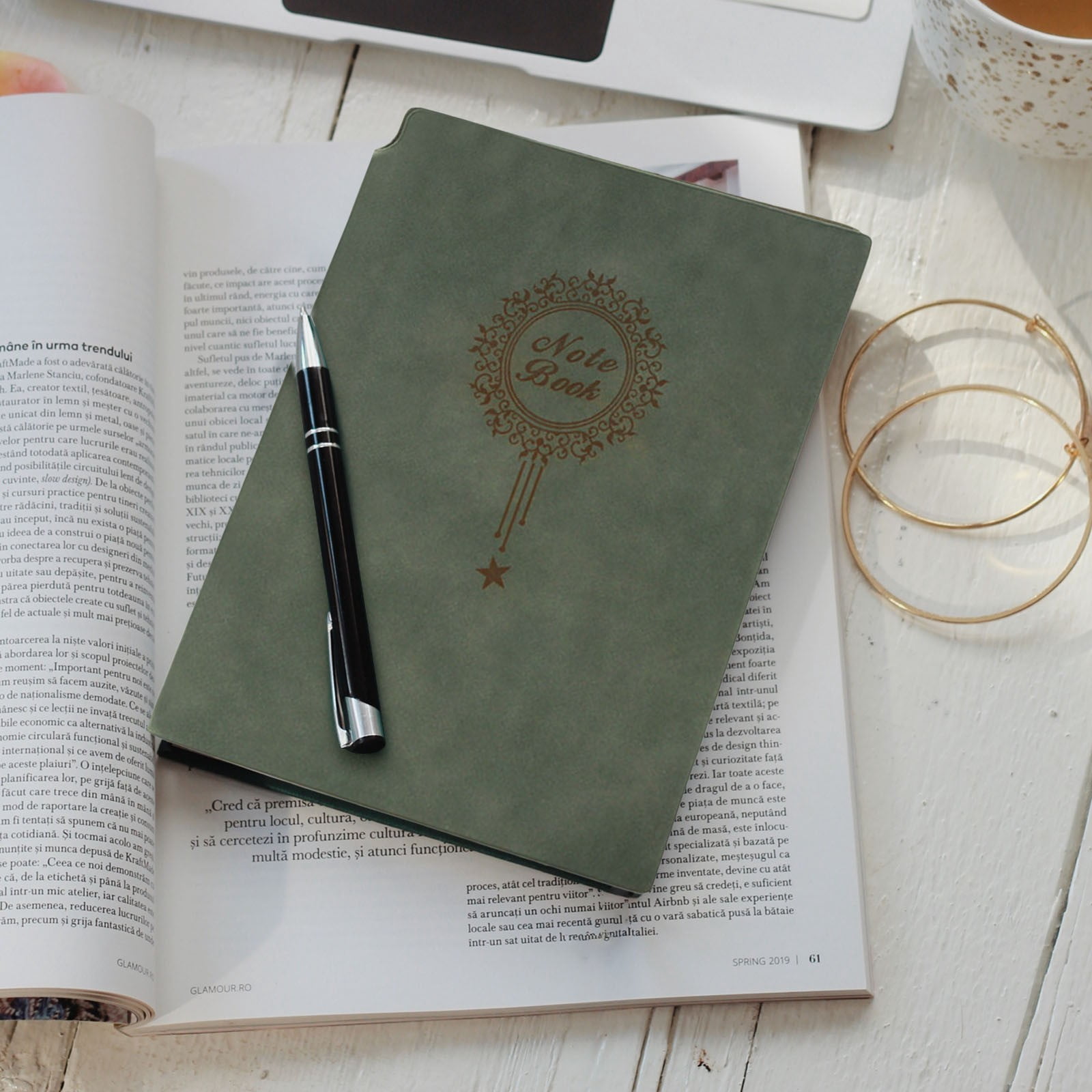 A5 Notebook Ruled Interior Available In Colors With Pen Loop Bookmark ...
