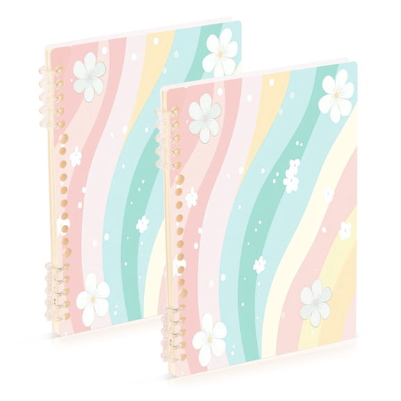 A5 Notebook, Single Back Sheet Printed on One Side, 60 Sheets A Colorful Waves