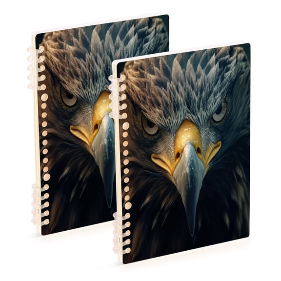 A5 Notebook, Single Back Sheet Printed on One Side, 60 Sheets A Fierce Eagle