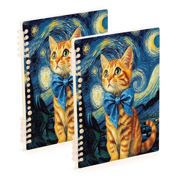 A5 Notebook, Single Back Sheet Printed on One Side, 60 Sheets A Sad Little Cat
