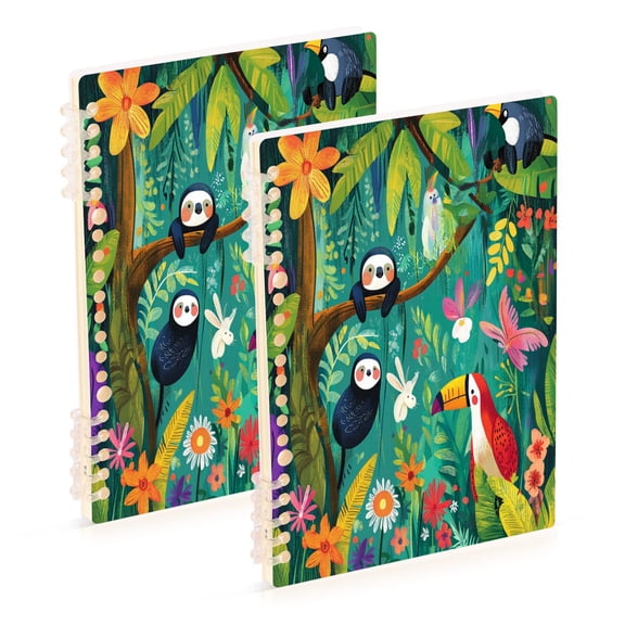 A5 Notebook, Single Back Sheet Printed on One Side, 60 Sheets Animals