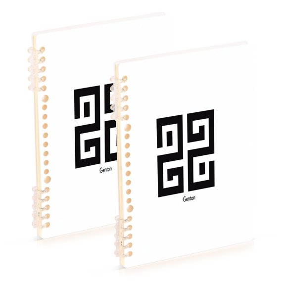 A5 Notebook, Single Back Sheet Printed on One Side, 60 Sheets Black Logo