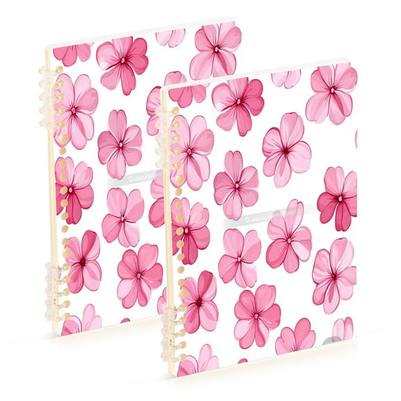 A5 Notebook, Single Back Sheet Printed on One Side, 60 Sheets Cherry Blossom Picture
