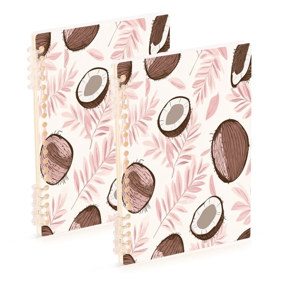 A5 Notebook, Single Back Sheet Printed on One Side, 60 Sheets Coconut Shell