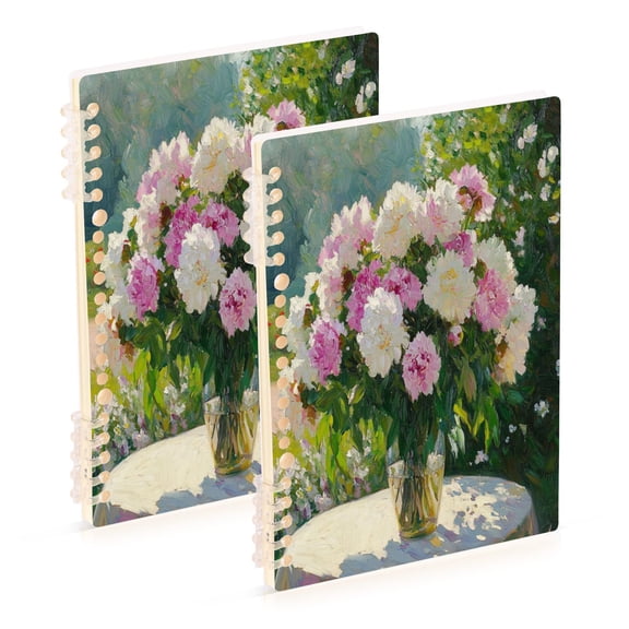A5 Notebook, Single Back Sheet Printed on One Side, 60 Sheets Colorful Flower