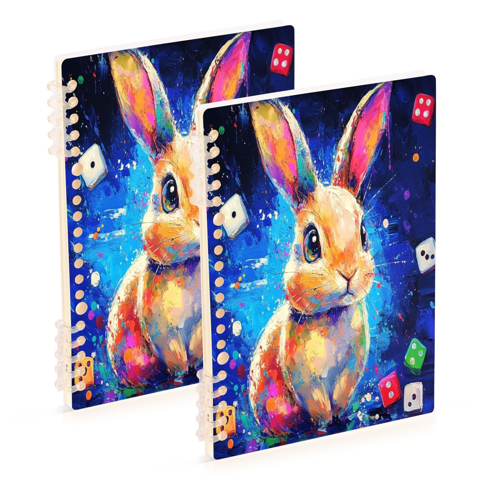 A5 Rabbit A5 Notebook, Single Back Sheet Printed on One Side, 60 Sheets Colorful ...