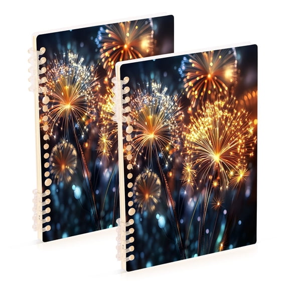 A5 Notebook, Single Back Sheet Printed on One Side, 60 Sheets Colorful and Dazzling Lights