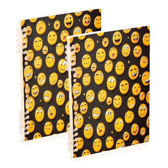 A5 Notebook, Single Back Sheet Printed on One Side, 60 Sheets Emoji