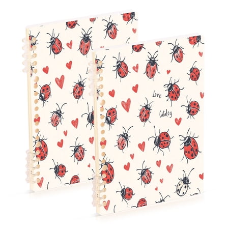 A5 Notebook, Single Back Sheet Printed on One Side, 60 Sheets Ladybugs