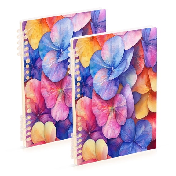 A5 Notebook, Single Back Sheet Printed on One Side, 60 Sheets Many Petal