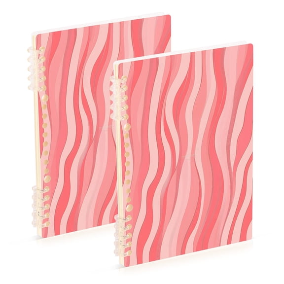 A5 Notebook, Single Back Sheet Printed on One Side, 60 Sheets Simple Wavy