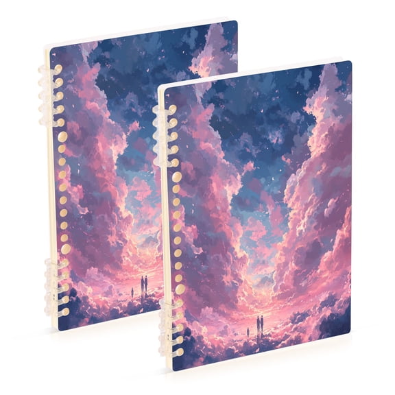 A5 Notebook, Single Back Sheet Printed on One Side, 60 Sheets Sky