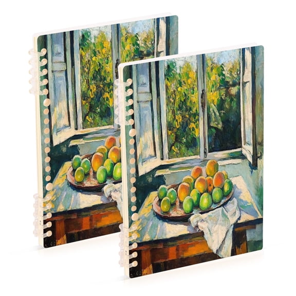 A5 Notebook, Single Back Sheet Printed on One Side, 60 Sheets The Apples on The Table