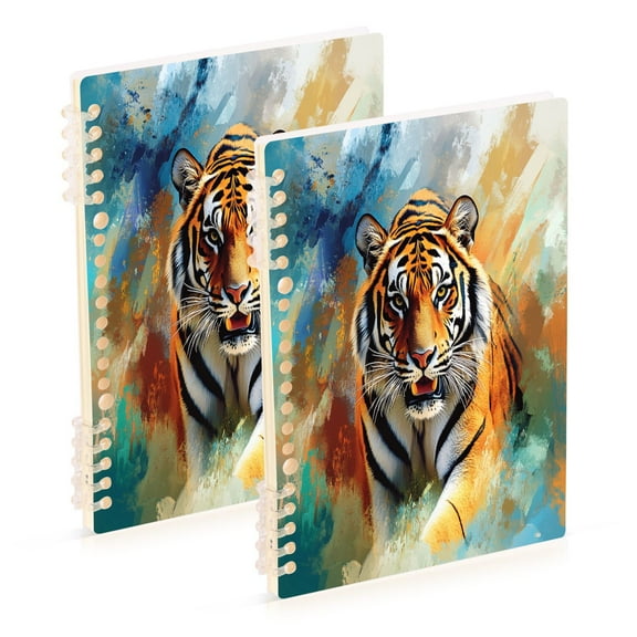 A5 Notebook, Single Back Sheet Printed on One Side, 60 Sheets Tiger
