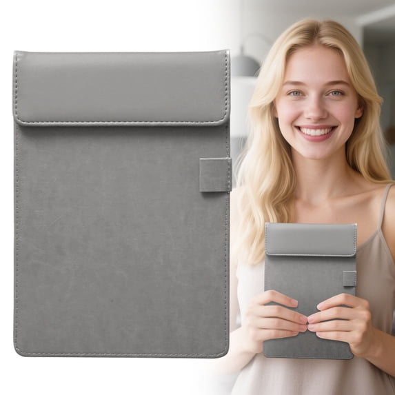 A5 Notebook, Soft Touch A5 Leather Clipboard, Leather Bound Journal, Wearproof Office File Holder, Notebook Journal, Multi Color Writing Pad Organizer, Portable Student Document Board,C