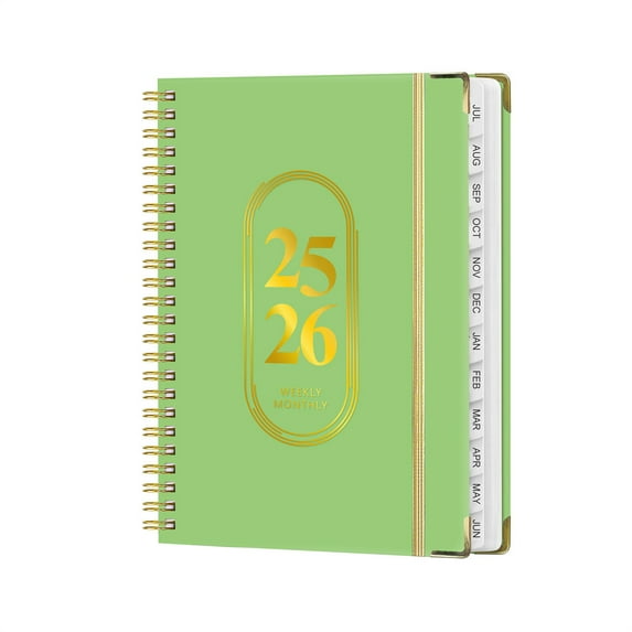 A5 Notebook with Elastic Closure | Thick Paper Minimalist Journal | Workout & Study Planner | Bullet Journal Writing Notes(Green)