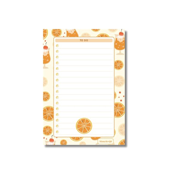 A5 Notes/To Do List Notepad, Beautiful Checklist Pad, Tear-Off Sheets (Lemon) Pack Of 1