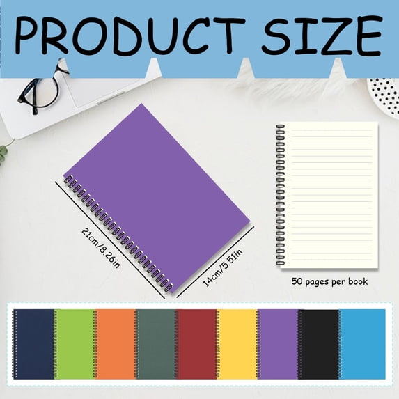 A5 Office Notebook Lined Pages Soft Cover for Note Taking Planning Work Journal
