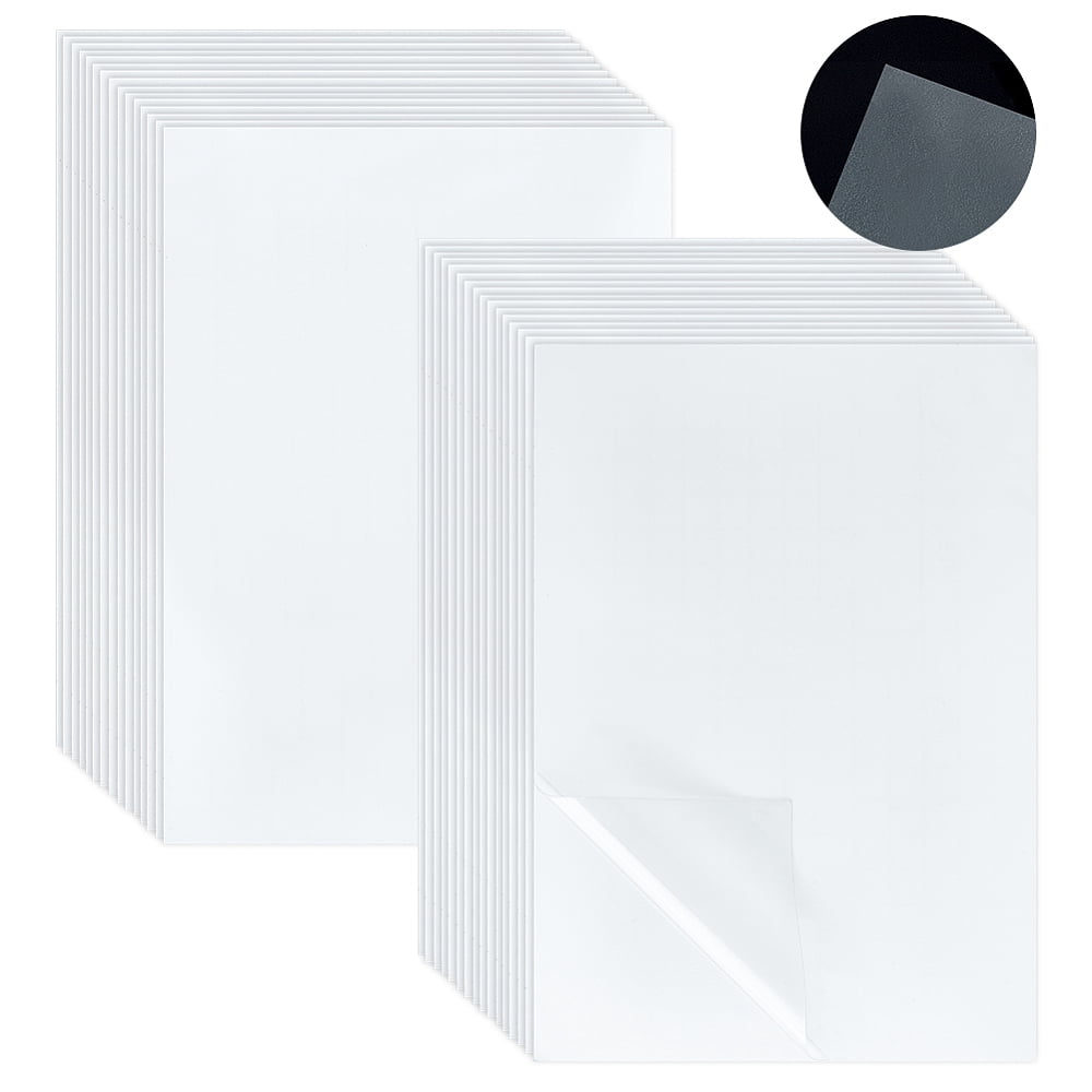 A5 PET Protective Film Plastic Lamination Sheet for Photo Frame Rectangle White 214x148x0.2mm 100 sheets/bag