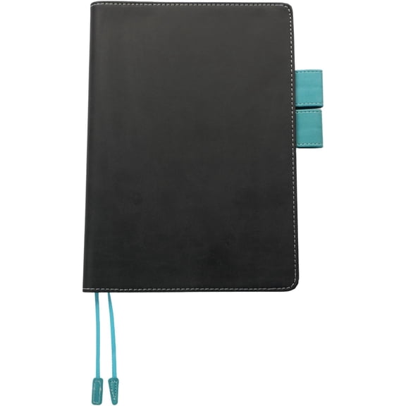 A5 PU Faux Leather Cover for Notebook Planners, Refillable Planner Case [Cover Only] (Black)