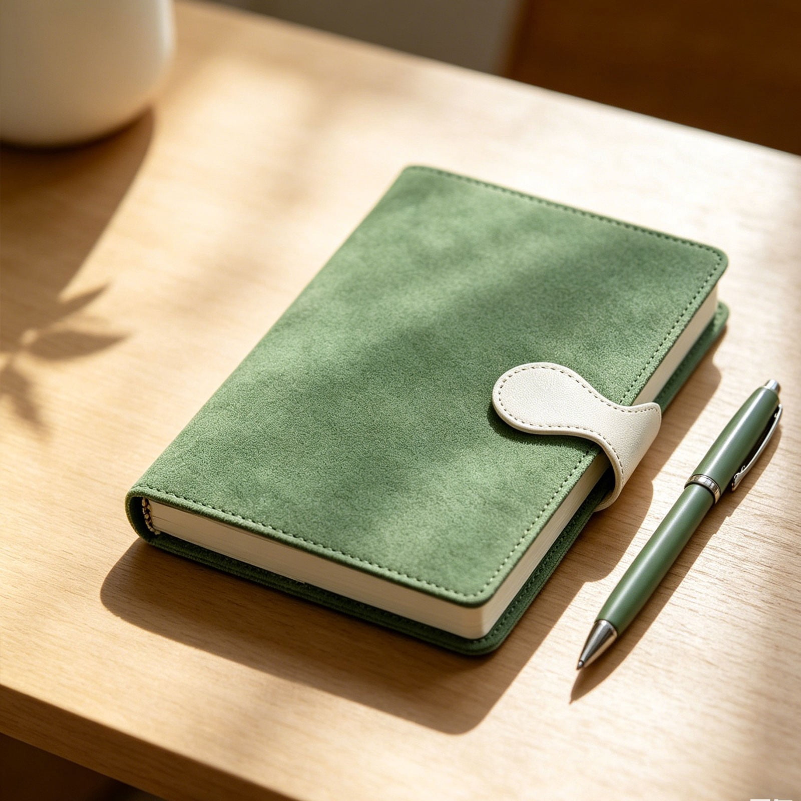 A5 PU Leather Journal Notebook Lined Diary With Buckle Pen Holder Hardcover Planner