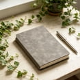 thumbnail image 1 of A5 PU Leather Journal Notebook with Pen Holder, 8.3 X 6.1 Inch Hardcover Notebook, 200 Pages 80GSM Paper Lined Diary, Softcover Planner for Note-Taking, Daily Planning, Work & Business, Grey, 1 of 4