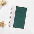 thumbnail image 1 of A5 PU Leather Spiral Notebook, 160 Pages Wide Ruled Journal with Inner Pocket, Twin-Wire Binding for Office Home (Gray), 1 of 8