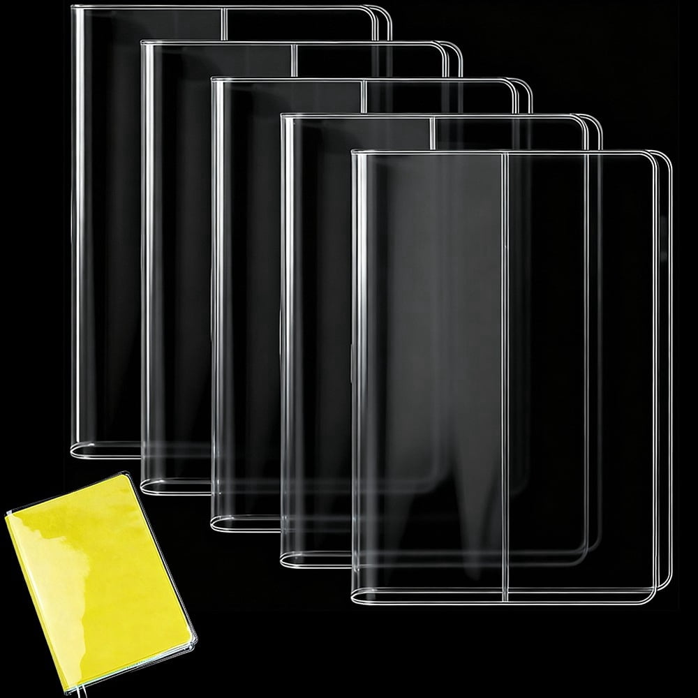 Transparent Rectangular Cover A5 PVC Transparent Book Covers Rectangle Clear 220x322x0.5mm - Walmart.com