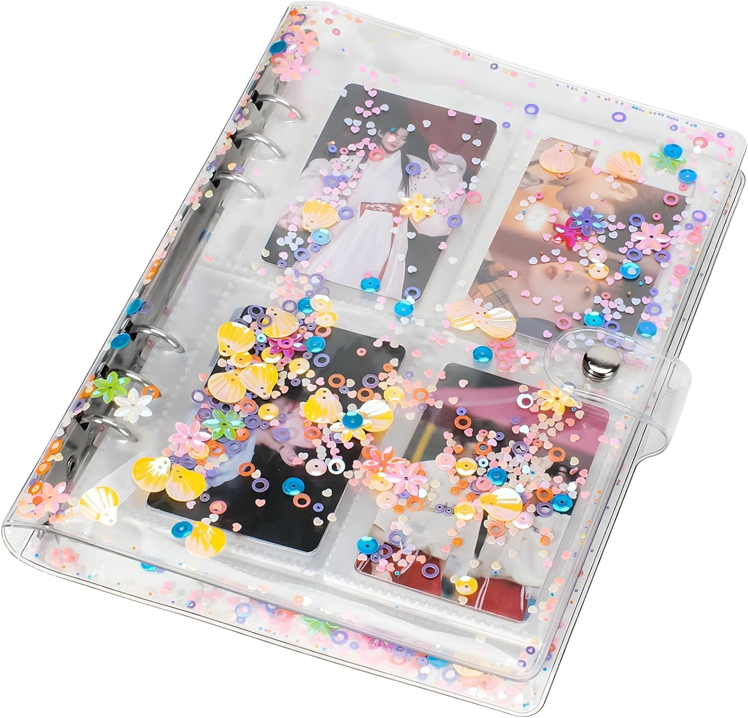 Walwish, Photocard Binder, 200 Pockets, A5 Clear Photo Album