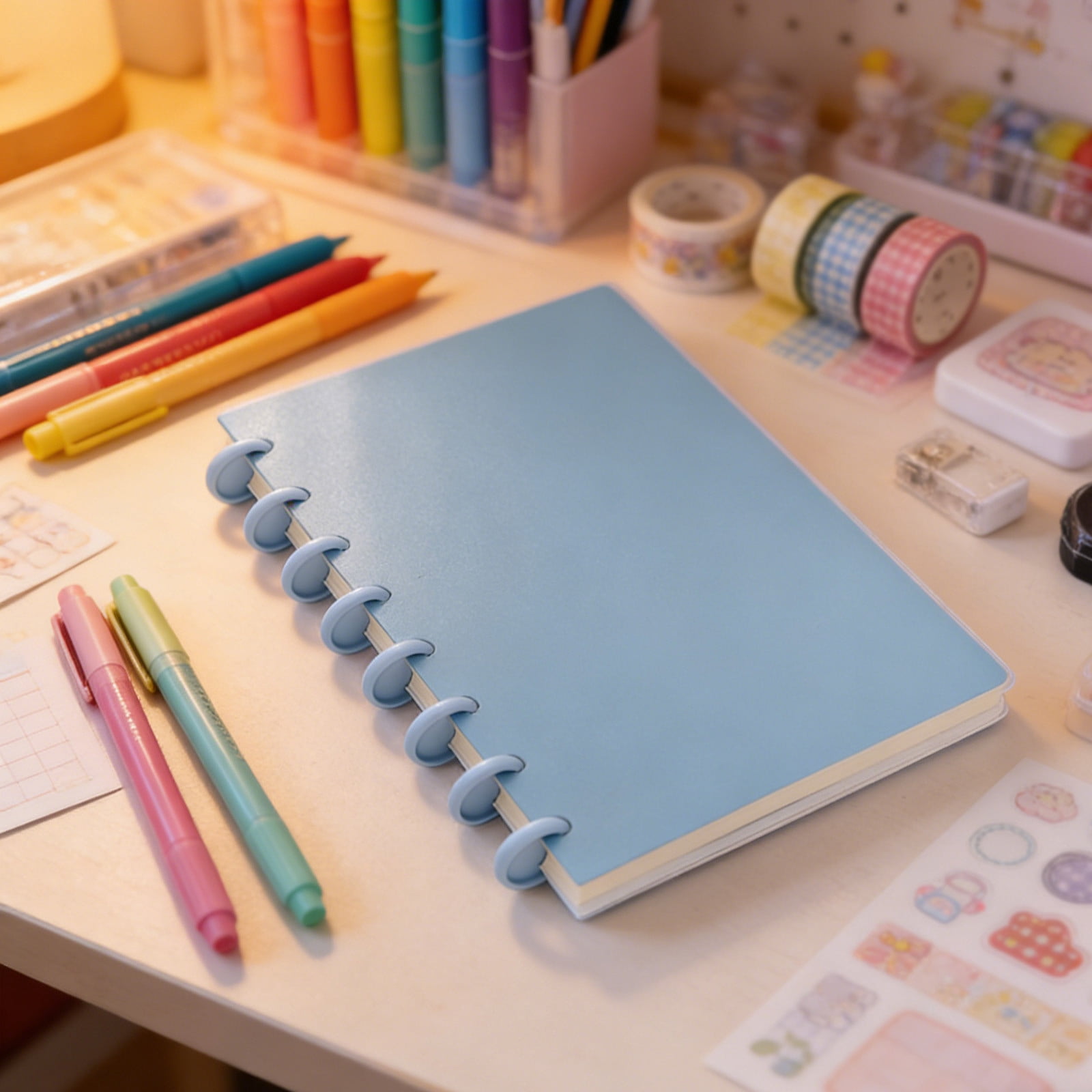 A5 Plain Colored Button Fastened Notebook – Versatile for Meetings ...