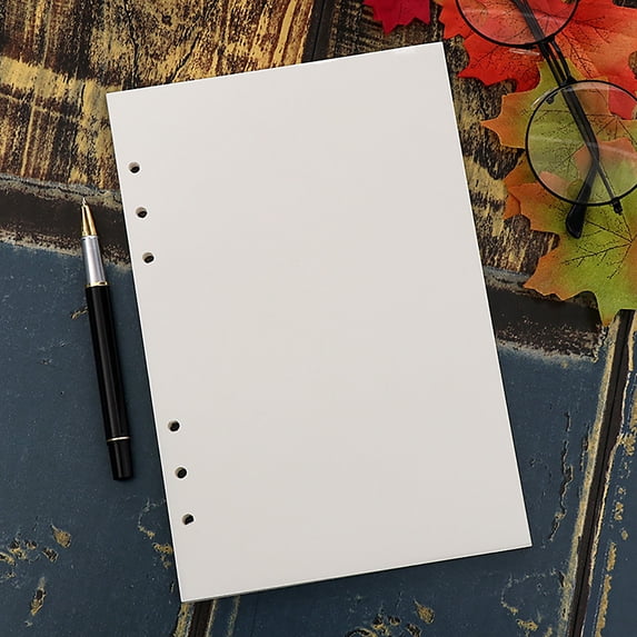 A5 Planner Inserts Blank A5 Binder Paper 6 Hole Refill Notebook 180 Pages Plain A5 Inserts 100GSM Thick A5 Paper Sketch Journal Planner Diary Sheets 8.3x5.6in 90 Sheets 2 Pack