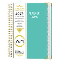 A5 Planner Notebook, 2026 Monthly Weekly Schedule Organizer With Coil Binding, English Plan Book With Separating Pages For Office office Study Journal Productivity