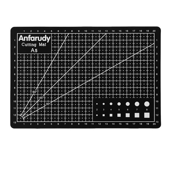 A5 Pvc Plotter Cutting Pad Black, A5 Art Self Healing Pvc Cutting Mat Double Sided Gridded Rotary for Craft Fabric