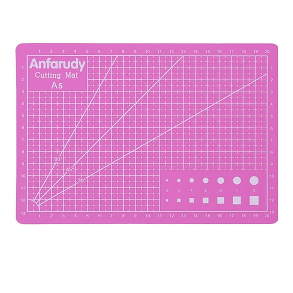 Pedty A5 Pvc Plotter Cutting Pad Pink,A5 Art Self Healing Pvc Cutting Mat Double Sided Gridded Rotary for Craft Fabric,1 Cutting Mat