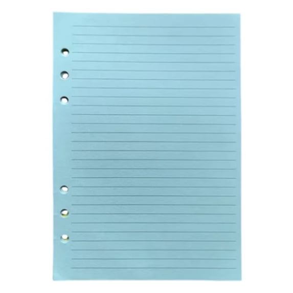 A5 Refill Paper 5.6x8.3'', Planner Inserts for A5 Binder Budget Planner Journals Notebook, 6 Ring Loose Leaf Lined Paper with Binder Dividers, 240 Pages Blue