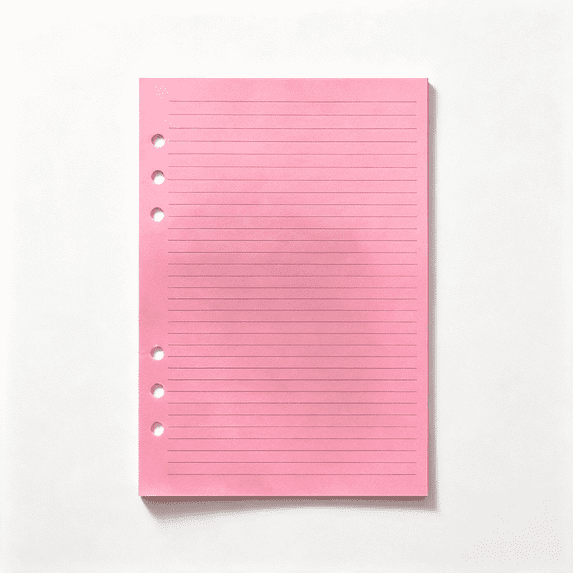 A5 Refill Paper 5.6x8.3'', Planner Inserts for A5 Binder Budget Planner Journals Notebook, 6 Ring Loose Leaf Lined Paper with Binder Dividers, 240 Pages Pink